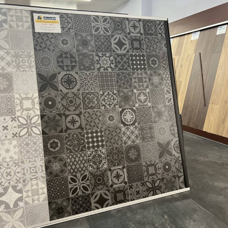 Firmfit LVT Encaustic Tiles - CAH 4077