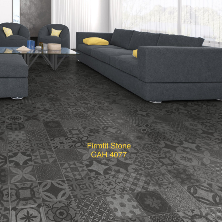 Firmfit LVT Encaustic Tiles - CAH 4077