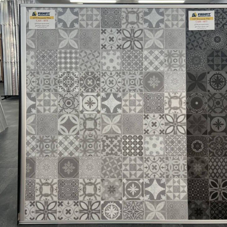 Firmfit LVT Encaustic Tiles - CAH 4078