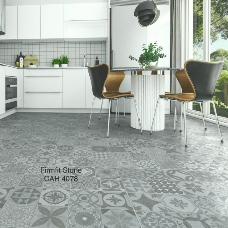 Firmfit LVT Encaustic Tiles - CAH 4078